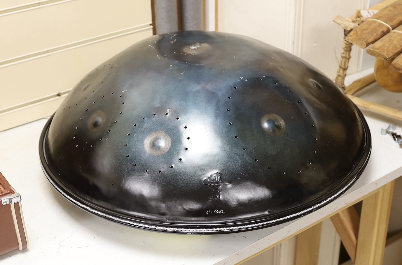 A Caisa handpan steel drum, 61 cms diameter.